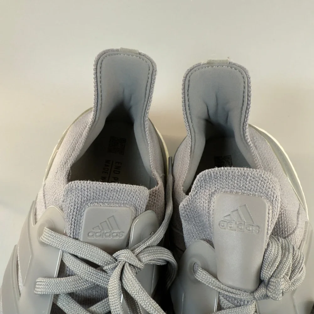 Adidas Ultraboost 22 Mens 14 Running Shoes Gray White Lace Up Low Sneakers Boost